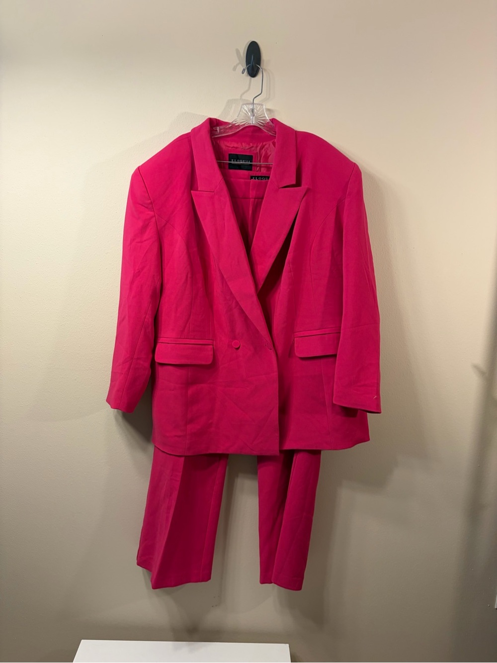 ELOQUII Hot Pink Fuchsia Blazer & Pants Suit Set Size 18